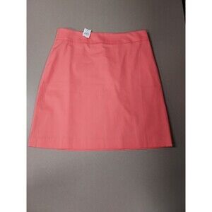 Ann Taylor Orange Skirt with Side Zipper Size 6 Cotton/Spandex NEW With Tags